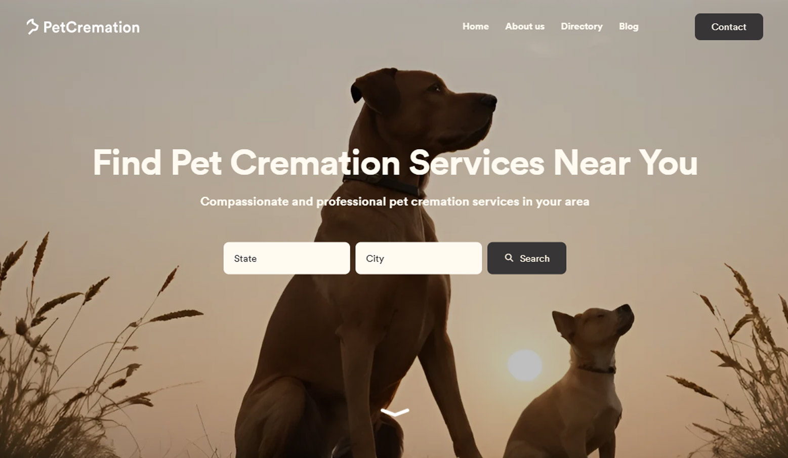Pet Cremation Directory Website Showcase